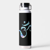 Bouteille D'eau Turquoise Marbré Om (Arrière)
