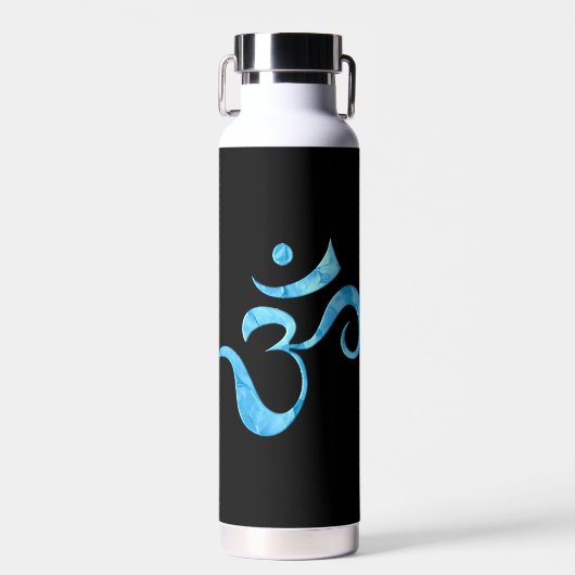Bouteille D'eau Turquoise Sparkle Om (Avant)