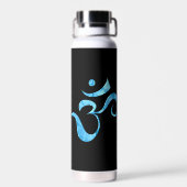 Bouteille D'eau Turquoise Sparkle Om (Arrière)