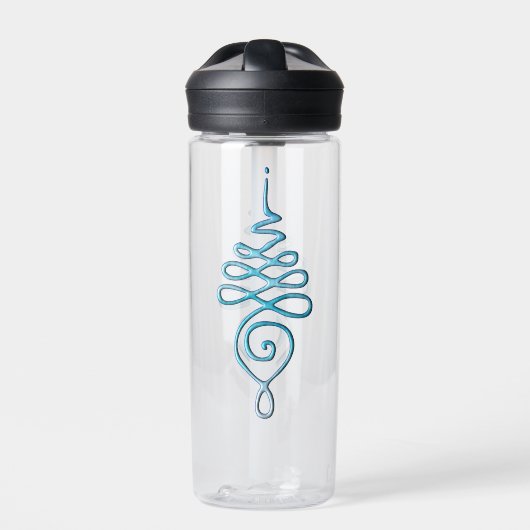 Bouteille D'eau Turquoise Unalome  water bottle (Extérieur)