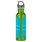 Bouteille D'eau Turquoise Union Jack British Flag Personnaliser it (Dos)