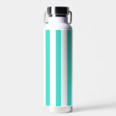 Bouteille D'eau Turquoise White Vertical Cabana Stripes (Avant)