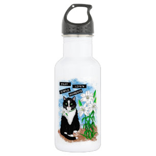 Bouteille D'eau Tuxedo Chat et Lilies Devis inspirant
