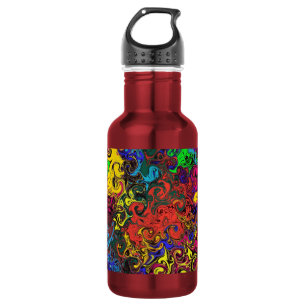 Bouteille D'eau Twirlers colorés Abstraits /