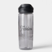 Bouteille D'eau Two Horses on a Snowy Farm | Personalized (Arrière)