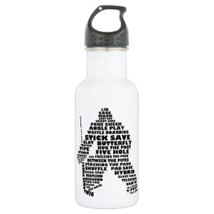 Bouteille D'eau Typographie de gardien de but d'hockey
