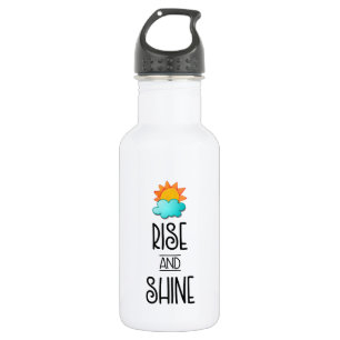 Bouteille D'eau Typographie de la montée et de la brillance avec l