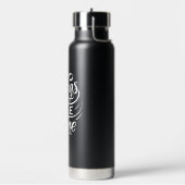 Bouteille D'eau Typographie moderne en noir blanc (Gym)