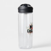 Bouteille D'eau Typographie noire Elegante Joyeux Noël (Extérieur)