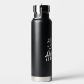 Bouteille D'eau Typographie simple en noir et blanc (Évier)