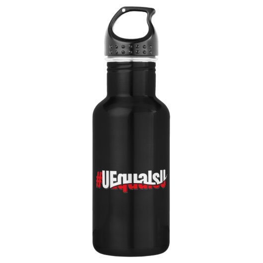 Bouteille D'eau UEqualsU VIH Indétectable Art non transmettable (Devant)
