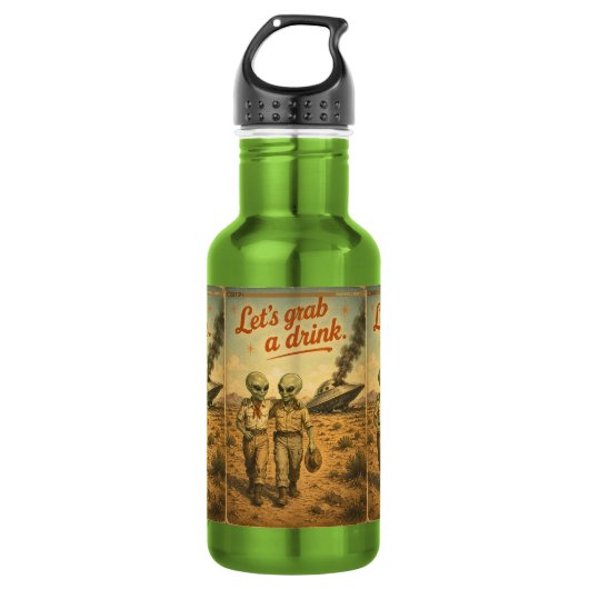 Bouteille D'eau UFO Roswell 40-50s (Devant)