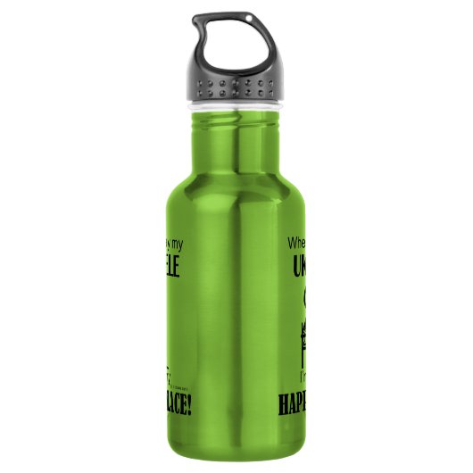 Bouteille D'eau Ukulele Happy Place (Dos)