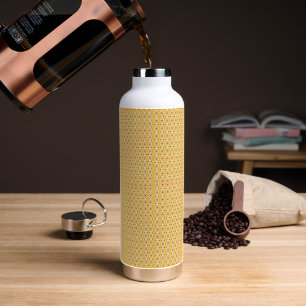 Bouteille D'eau un arrière - plan orange et jaune avec cercles