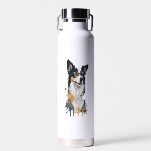 Bouteille D'eau Un chien mignon Bordure Collie