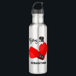 Bouteille D'eau Un combat personnalisé| Gants de boxe Eau<br><div class="desc">Cette bouteille d'eau amusante, fera le cadeau parfait pour Noël, anniversaire, fête des pères, journée des mères et bien d'autres occasions spéciales. La bouteille est munie d'une paire de gants de boxe avec le texte 'COMBATTRE FIT' et est personnalisée avec votre nom. Tenez-vous en forme avec cette bouteille d'eau élégante...</div>