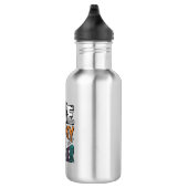 Bouteille D'eau Un design vectoriel Halloween d'un professeur effr (Droite)