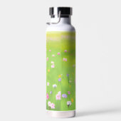 Bouteille D'eau Un mignon lapin dans une prairie fleurie (Plage)