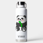 Bouteille D'eau Un Panda Bébé Mignonne Mangeant Stalk Bambou (Plage)