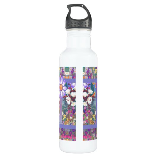 Bouteille D'eau Un paradis mauve (Dos)