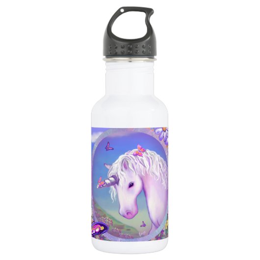 Bouteille D'eau un paradis violet (Devant)