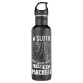 Bouteille D'eau Un Paresseux Fonctionne Plus Que Mes Pancréas Diab (Devant)