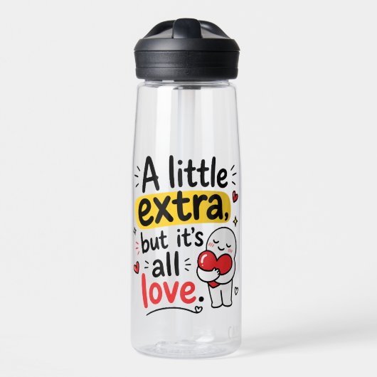 Bouteille D'eau Un peu plus mais tout amour Design mignon (Avant)