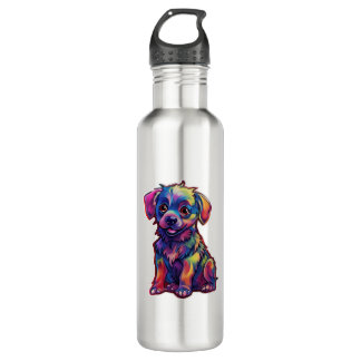 Bouteille D'eau Un rayon de joie le Fluorescent Shining Dog