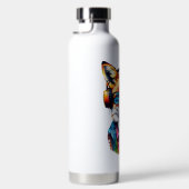 Bouteille D'eau Un renard dans les écouteurs et les lunettes (Droite)