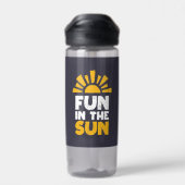 Bouteille D'eau Un signe qui dit plaisir sur le soleil (Arrière)