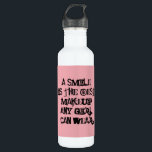 Bouteille D'eau Un sourire est le meilleur maquillage qu'une fille<br><div class="desc">Unique et tendance. Faire une déclaration : Commencez à rêver,  soyez inspiré,  restez motivé.
D'autres designs et objets correspondants sont disponibles dans mon magasin.http://www.zazzle.com/thinkpositively*</div>