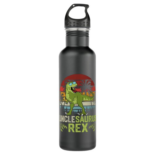 Bouteille D'eau Unclesarurus Rex | Conception Cool de dinosaures r (Devant)