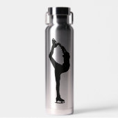 Bouteille D'eau Une Femme De Patinage De Glace Moderne Et Élégante (Avant)