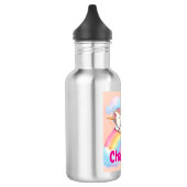 Bouteille D'eau Unicorn & Rainbow, Personalized Water Bottle (Gauche)