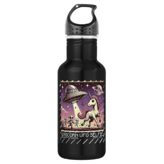 Bouteille D'eau Unicorn UFO Selfie : Vintage Escape (alien enfant