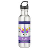 Bouteille D'eau Unicorne Personnalisée Retour À L'École (Devant)