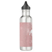 Bouteille D'eau Unicorne rose personnalisée (Gauche)
