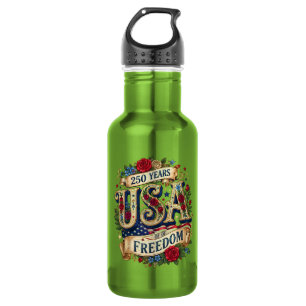 Bouteille D'eau usa 250 ans de liberté florale americana