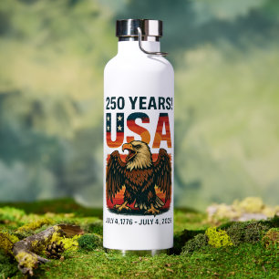 Bouteille D'eau USA 250 Years - Patriotic Bald Eagle 4 juillet 202