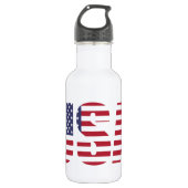 Bouteille D'eau USA Patriotic Personnalisé 18oz. (Devant)