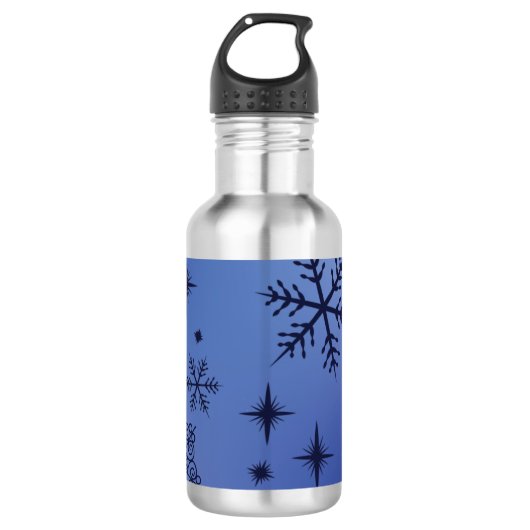 Bouteille D'eau Vacances Bleu Neige Flacons (Devant)