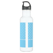 Bouteille D'eau Vache bleu Polka point Personnalisé Garçon (Dos)