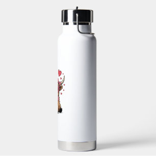 Bouteille D'eau Vache des Highlands mignonne Saint-Valentin lunett
