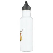 Bouteille D'eau Vache Highland avec Couronne de fleurs de tourneso (Droite)