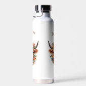 Bouteille D'eau Vache Highland moderne personnalisée (Plage)