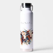 Bouteille D'eau Vaches Abstraites personnalisables (Avant)