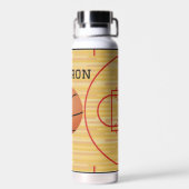 Bouteille D'eau Vacuum De Cuivre De Basketball Isolé (Arrière)