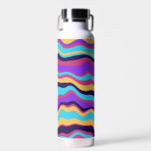 Bouteille D'eau Vagues Abstraites (Avant)