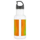 Bouteille D'eau Vagues colorées avec monogramme (Dos)