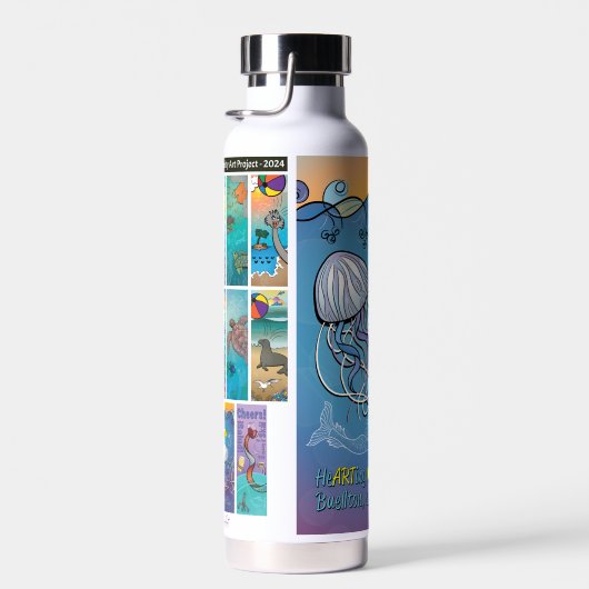 Bouteille d'eau - Vagues de gelée - Buellton.Art (Plage)